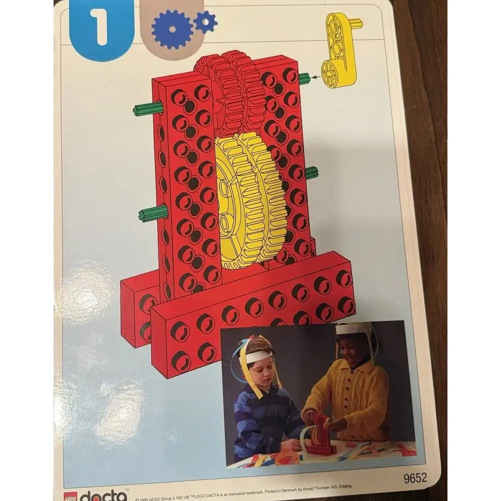 *RARE LEGO Dacta 9652 Fun Time Gears 1995 Complete Pieces Instructions Vintage